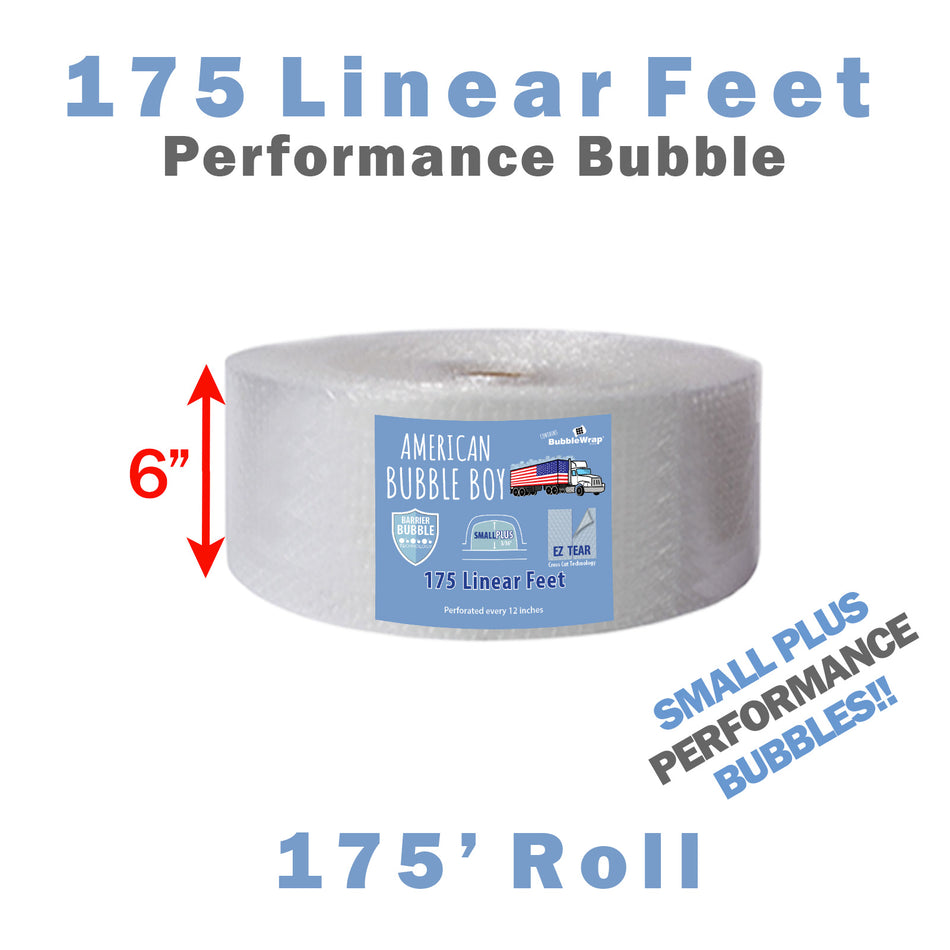 6" Small Plus Performance Grade (3/16) Bubble Wrap - 175 Linear feet